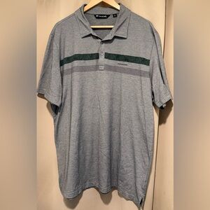 🏌️ TravisMathew Golf Polo Shirt XXL Gray Performance Stretch Peru